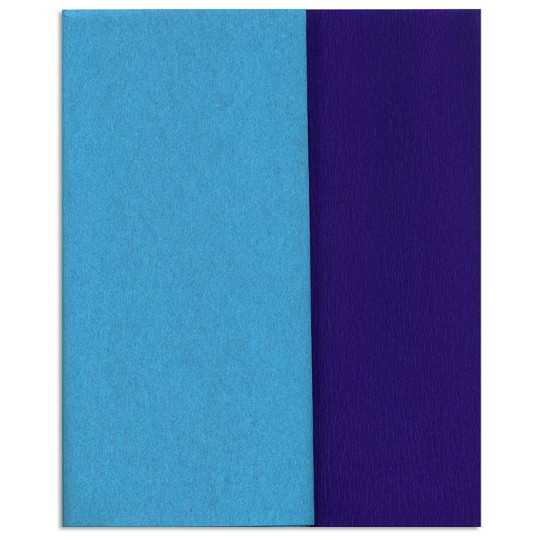 Gloria Doublette Double Sided Crepe Paper from Germany ~ Turquoise and Royal Blue